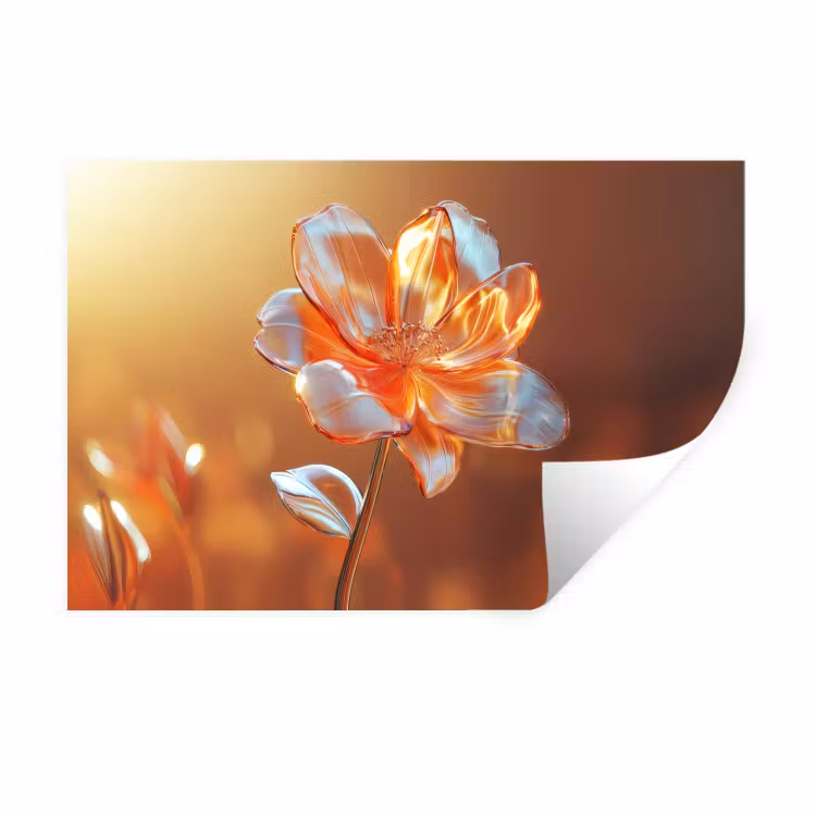 Muursticker - Glazen - Bloem - Zonlicht — 1
