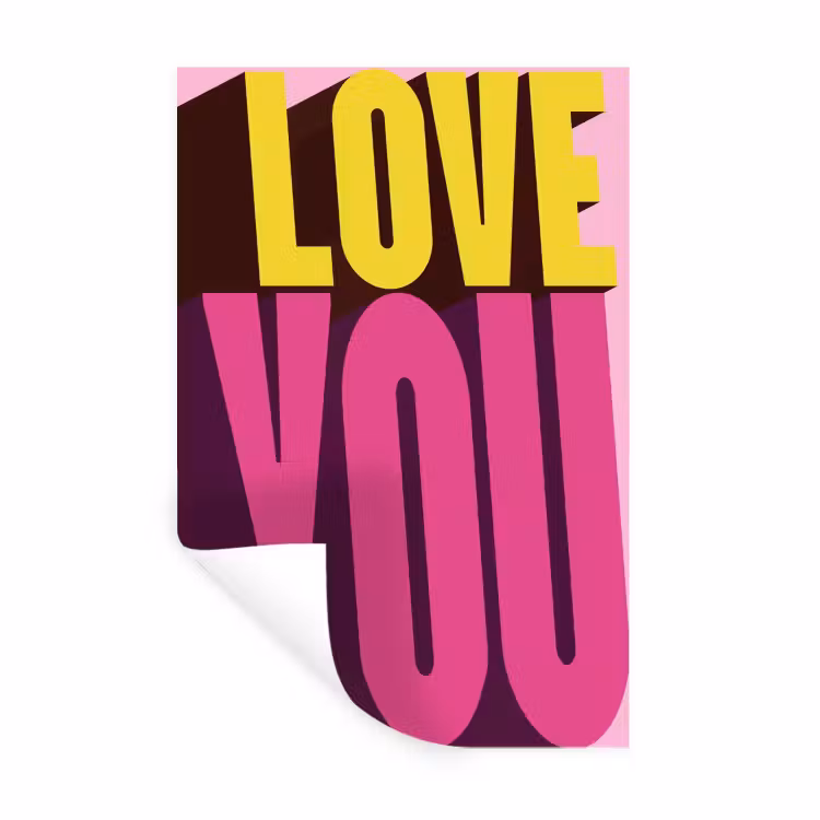 Muursticker - Love - Tekst - Roze - Valentijn — 1