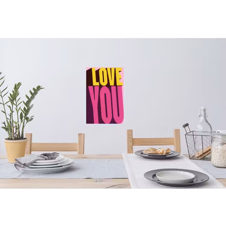 Muursticker - Love - Tekst - Roze - Valentijn — 3
