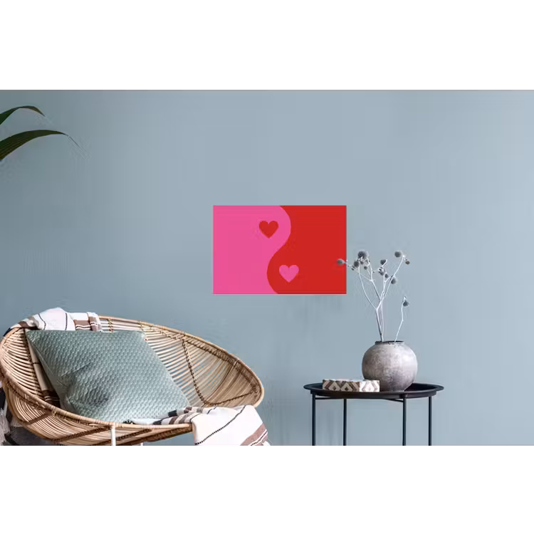 Muursticker - Minimalistisch - Rood - Roze - Hartjes — 4