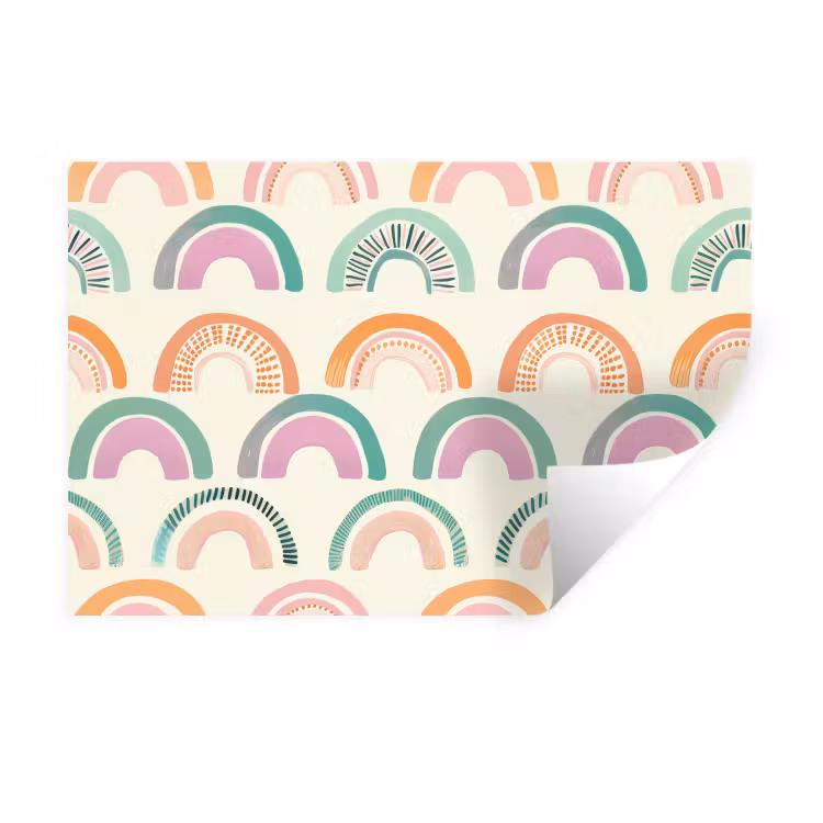 Muursticker - Regenboog - Pastel - Patroon — 1