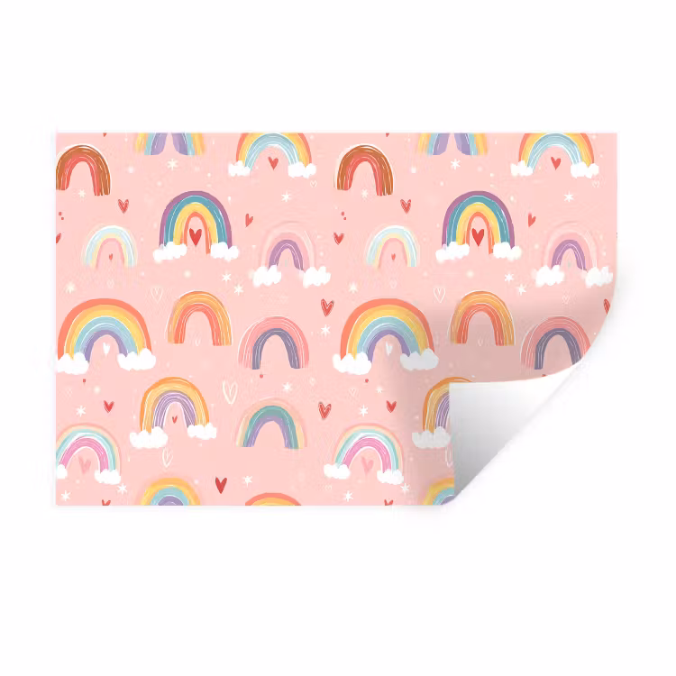 Muursticker - Regenboog - Patroon - Pastel — 1