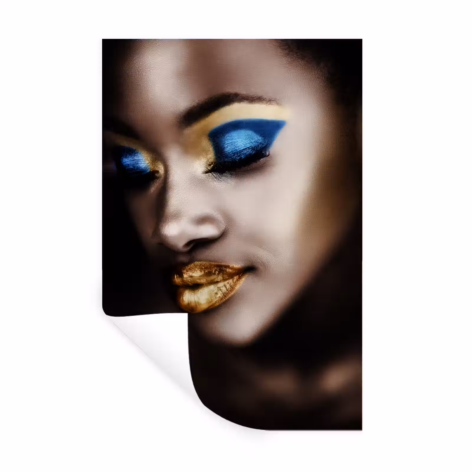 Muursticker - Black and Gold - Vrouw - Make up — 1