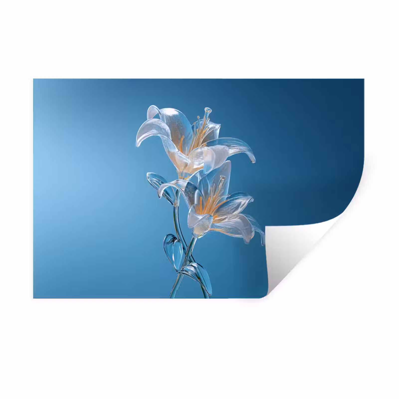 Muursticker - Lelies - Blauw - Glazen — 1