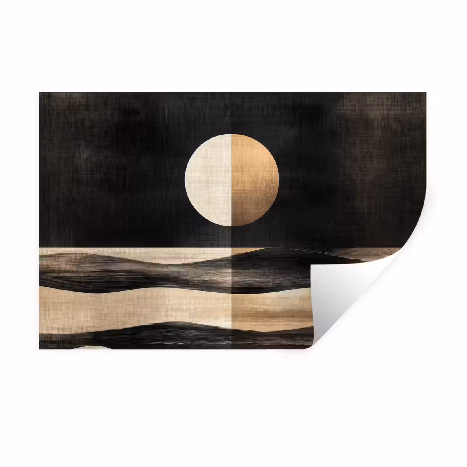 Muursticker - Maan - Cirkel - Goud — 1