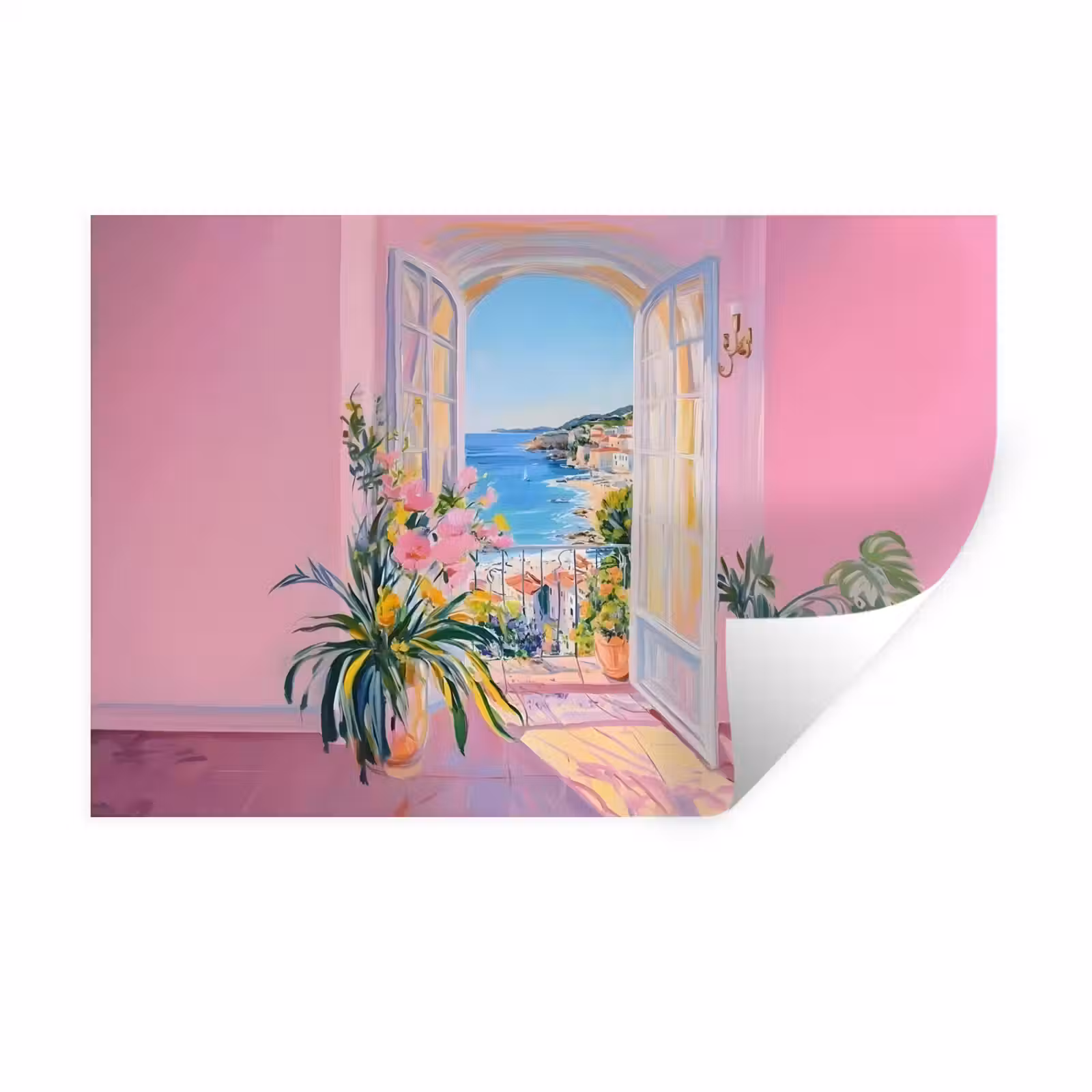 Muursticker - Roze - Buiten - Verf — 1