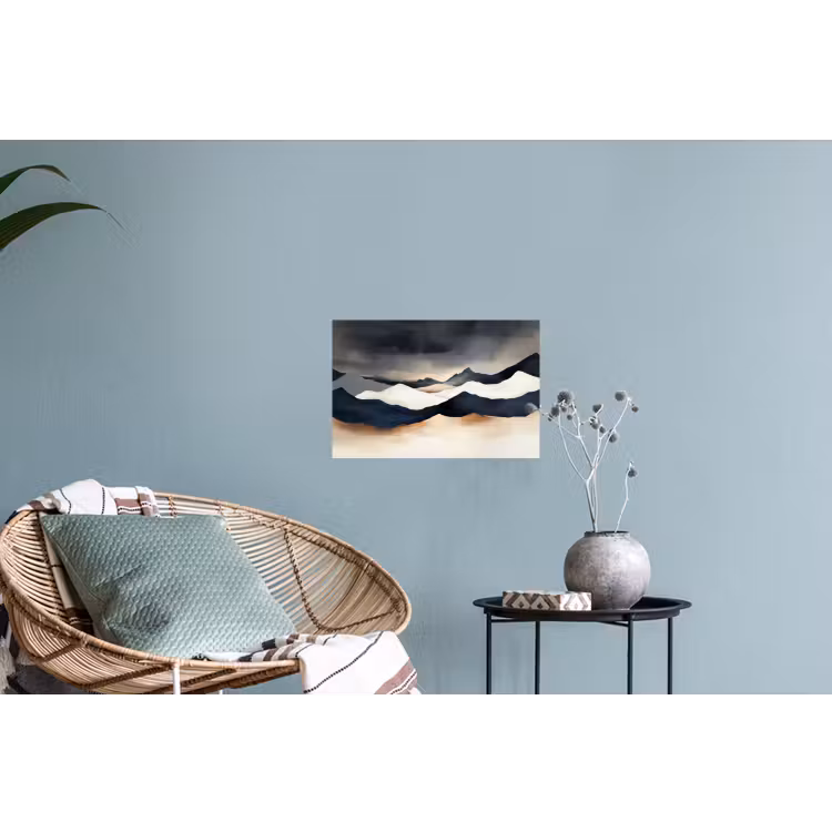 Muursticker - Bergen - Donkerblauw - Landschap — 4