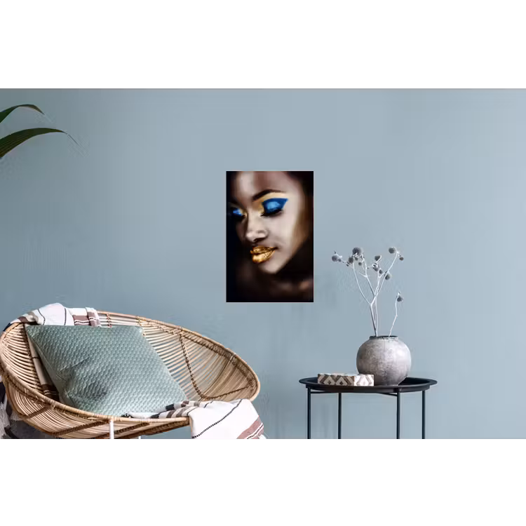 Muursticker - Black and Gold - Vrouw - Make up — 4
