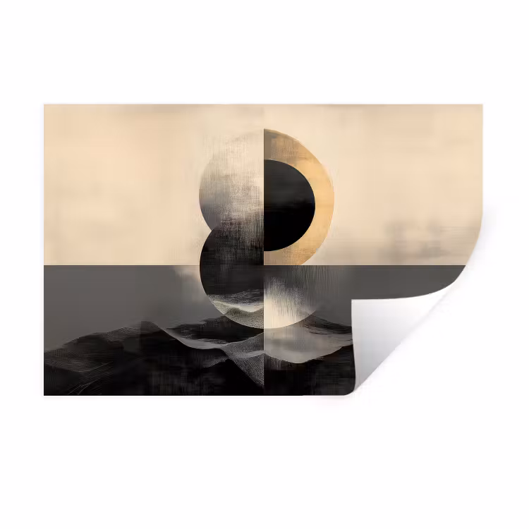 Muursticker - Cirkels - Schaduw - Abstract — 1