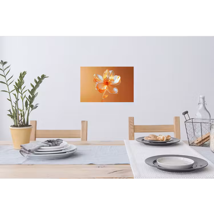Muursticker - Glazen - Bloem - Oranje — 3