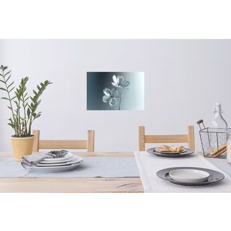 Muursticker - Kristal - Bloemen - Grijs — 3