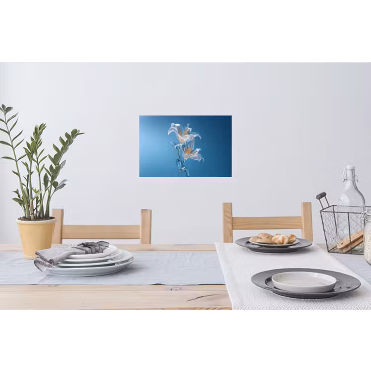 Muursticker - Lelies - Blauw - Glazen — 3