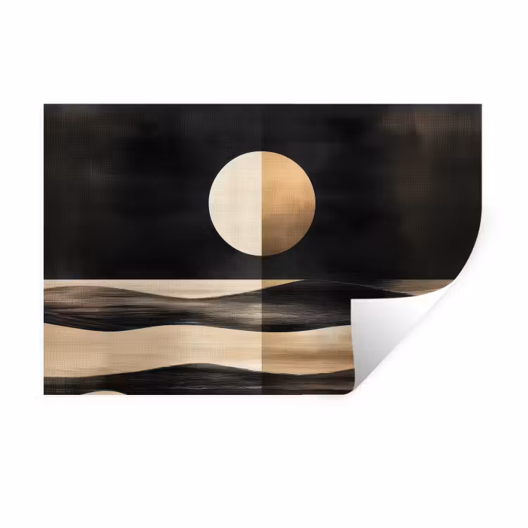 Muursticker - Maan - Cirkel - Goud — 1
