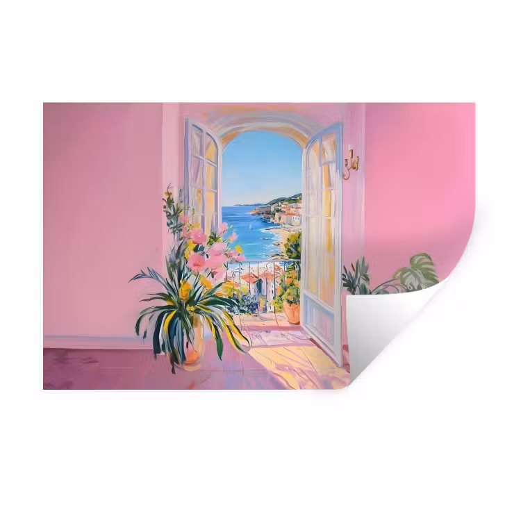 Muursticker - Roze - Buiten - Verf — 1