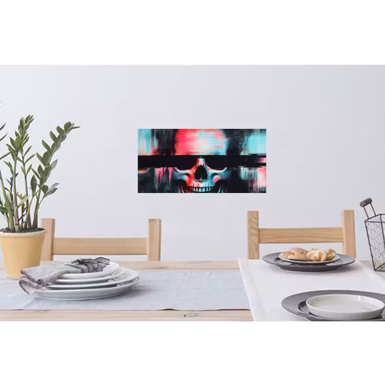 Muursticker - Schedels - Glitch - Cyberpunk — 3