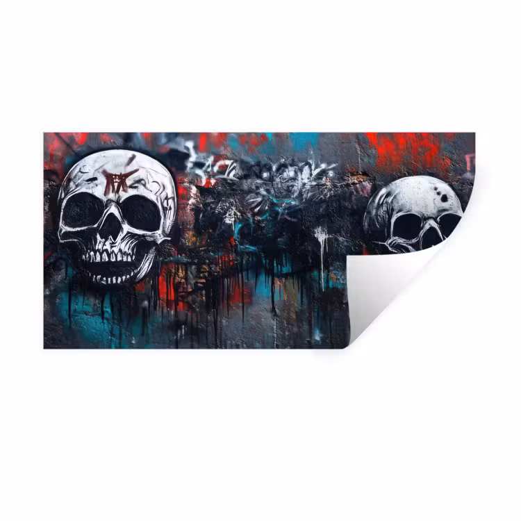 Muursticker - Schedels - Graffiti - Abstract — 1
