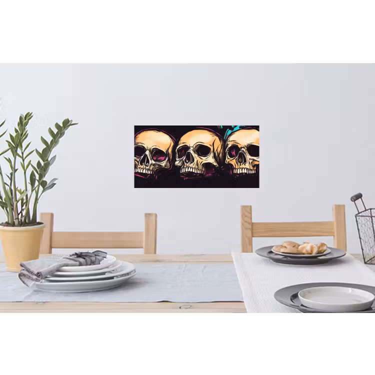 Muursticker - Schedels - Graffiti - Neon — 3