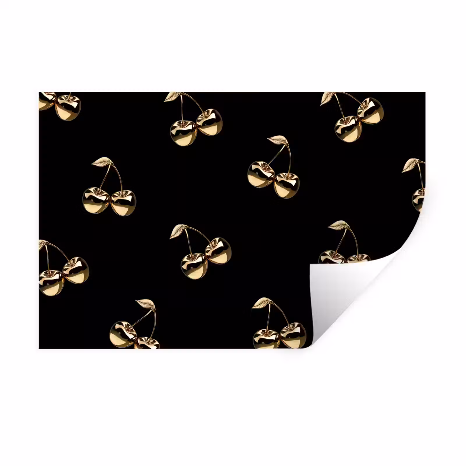 Muursticker - Patroon - Kersen - Goud - Chrome — 1