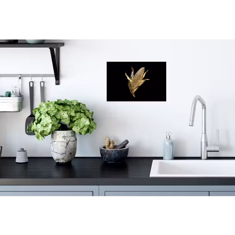Muursticker - Mais - Eten - Goud - Zwart — 2