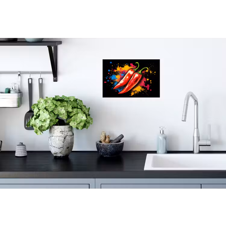Muursticker - Peper - Graffiti - Verf - Abstract - Modern - Kleurrijk — 2