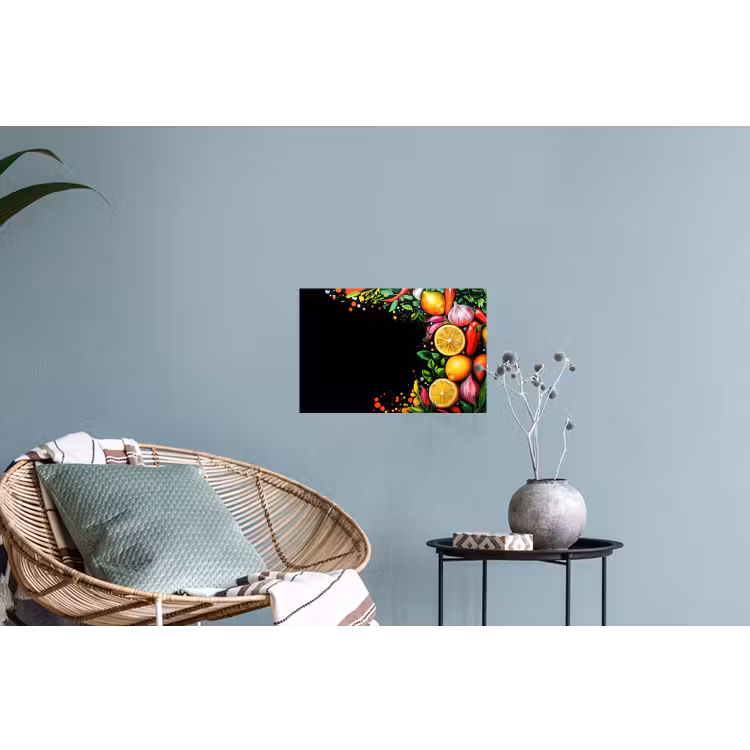 Muursticker - Citroenen - Peper - Kruiden - Graffiti - Verf - Abstract — 4
