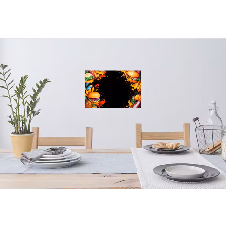 Muursticker - Fastfood - Graffiti - Hamburger - Eten - Modern — 3