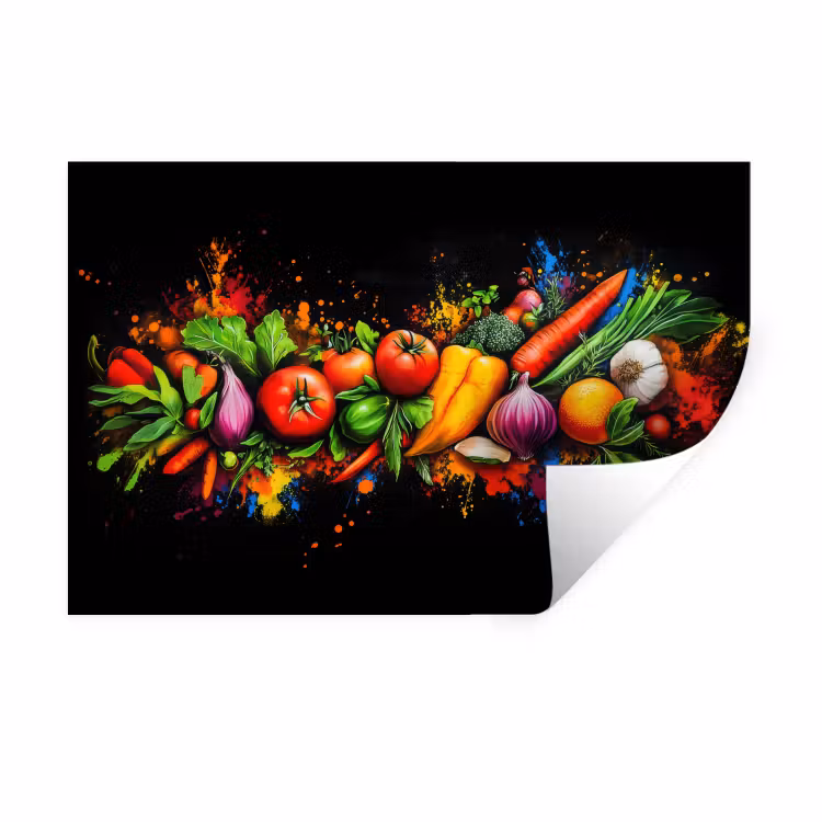 Muursticker - Groente - Eten - Kruiden - Graffiti - Koken — 1