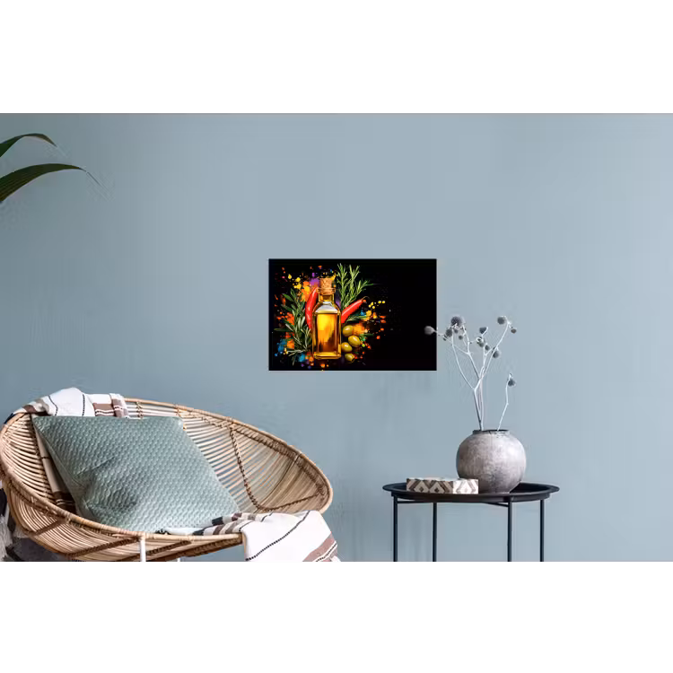 Muursticker - Olijfolie - Graffiti - Peper - Olijven - Modern — 4