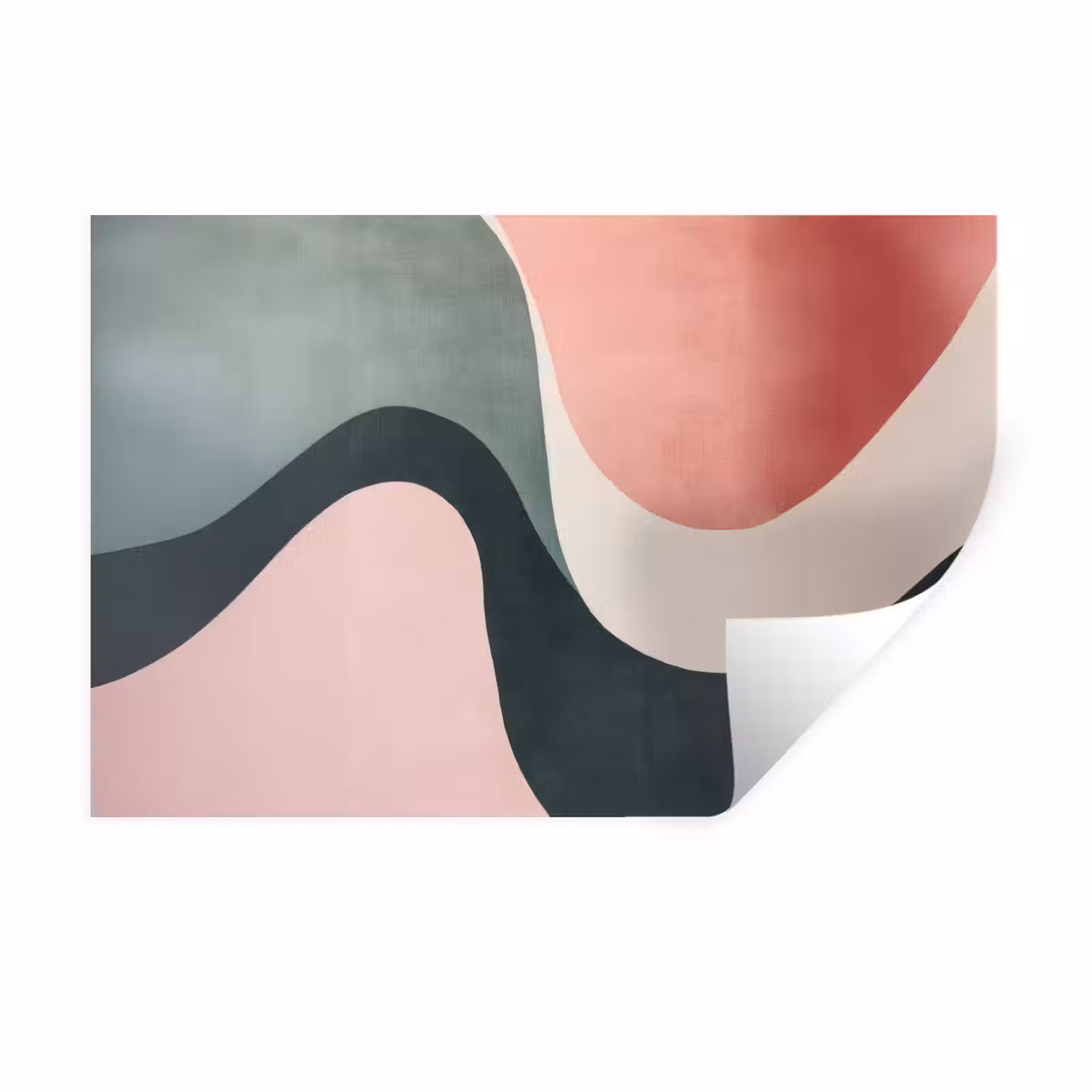 Muursticker - Abstract - Golven - Sierlijk - Roze — 1