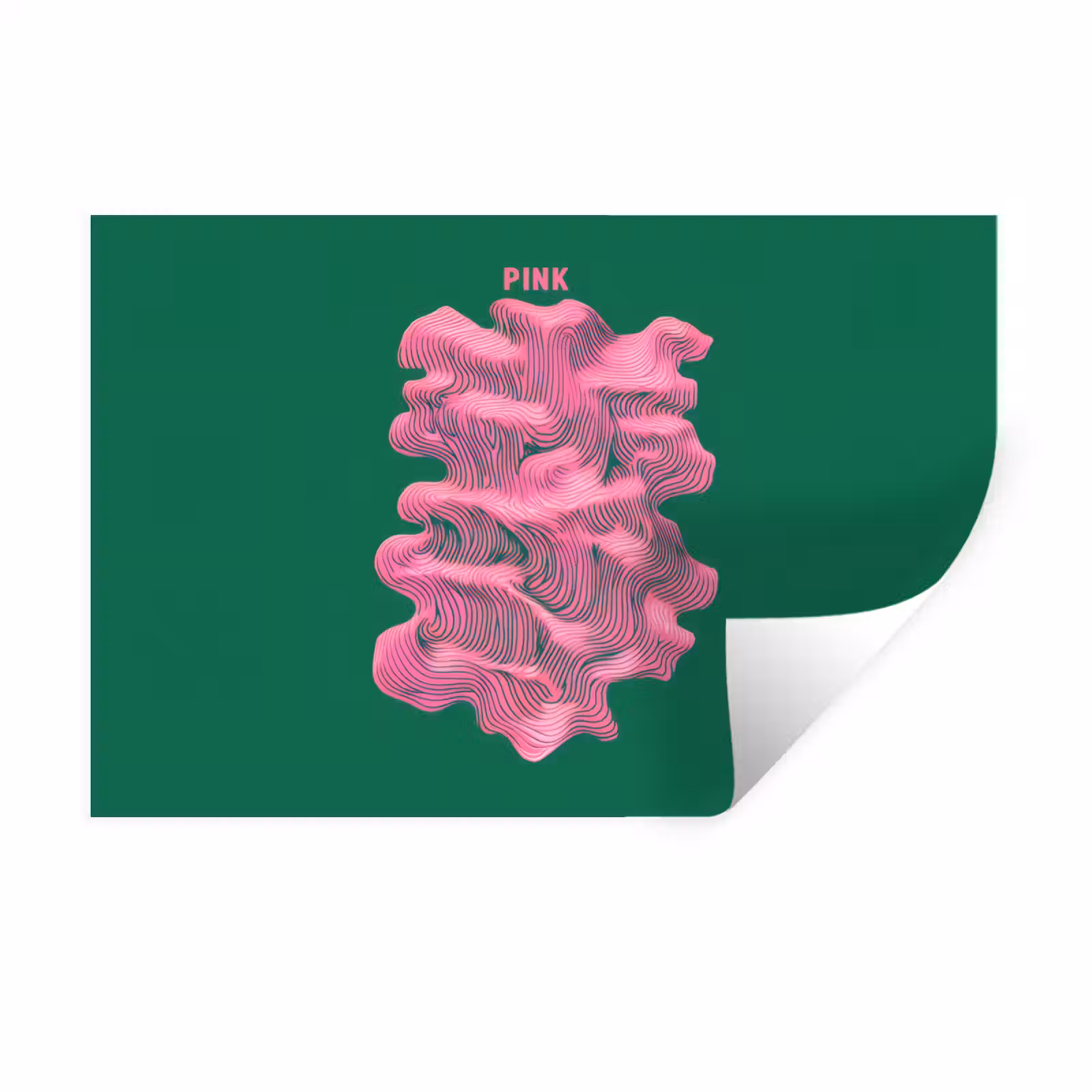 Muursticker - Abstract - Pink - Lijnen - Groen — 1