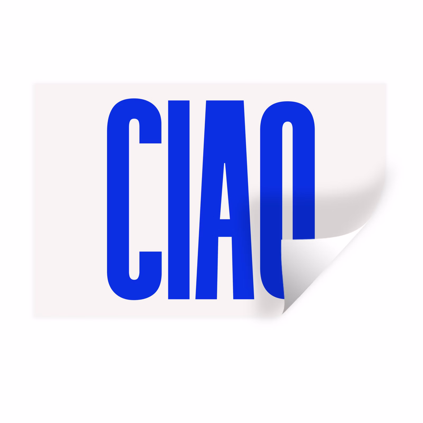 Muursticker - Ciao - Hoofdletters - Blauw - Minimalistisch — 1