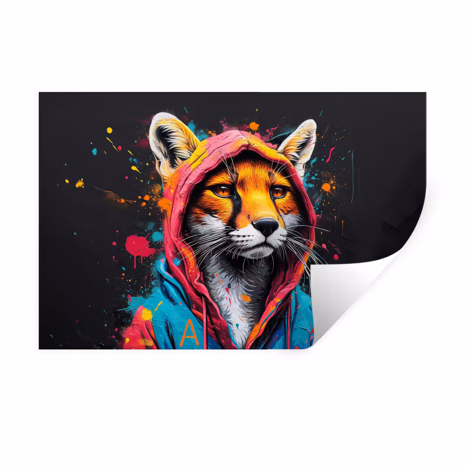 Muursticker - Graffiti - Vos - Jas - Pop art — 1