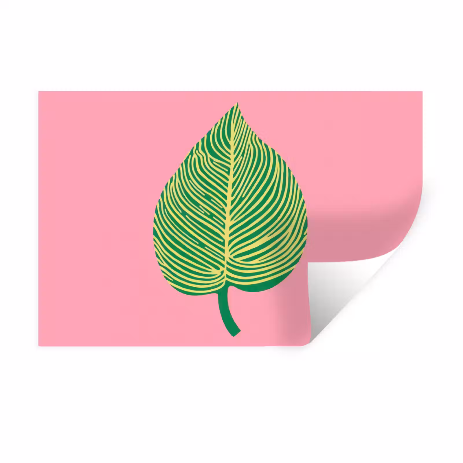Muursticker - Illustratie - Blad - Minimalistisch - Groen — 1