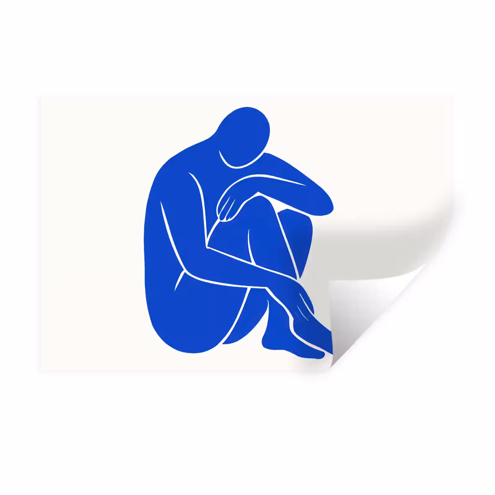 Muursticker - Lichaam - Abstract - Blauw — 1