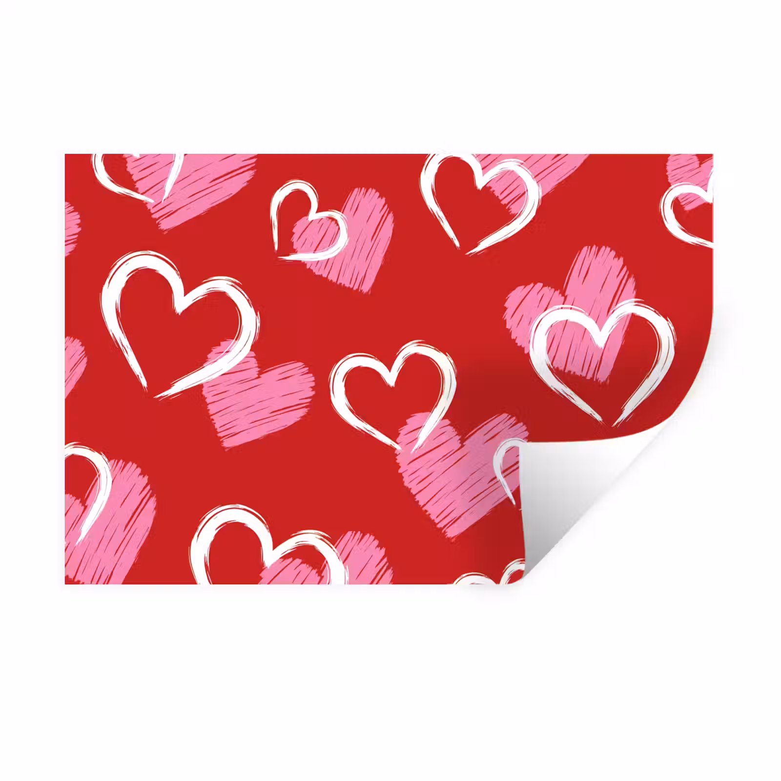 Muursticker - Patroon - Hartjes - Roze - Valentijn — 1
