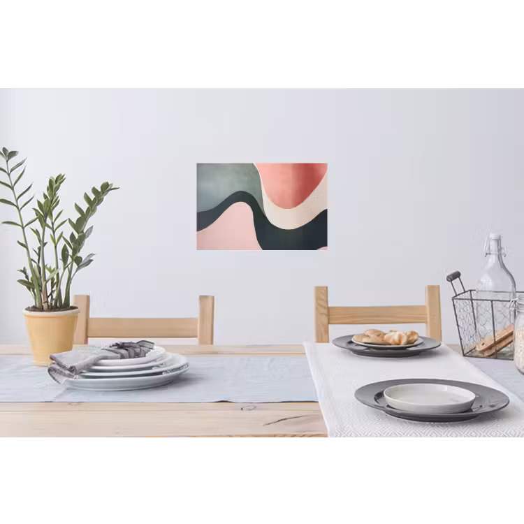 Muursticker - Abstract - Golven - Sierlijk - Roze — 3