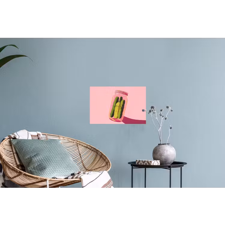 Muursticker - Augurken - Pot - Schaduw - Roze — 4