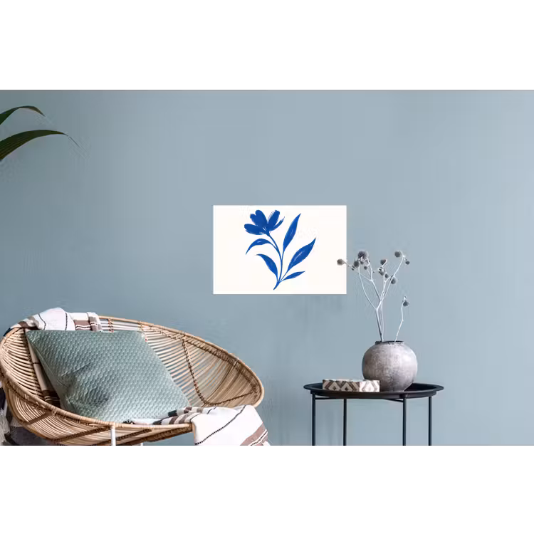 Muursticker - Bloem - Blaadjes - Minimalistisch - Blauw — 4