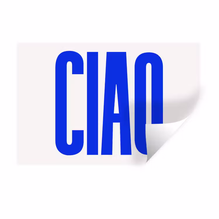 Muursticker - Ciao - Hoofdletters - Blauw - Minimalistisch — 1