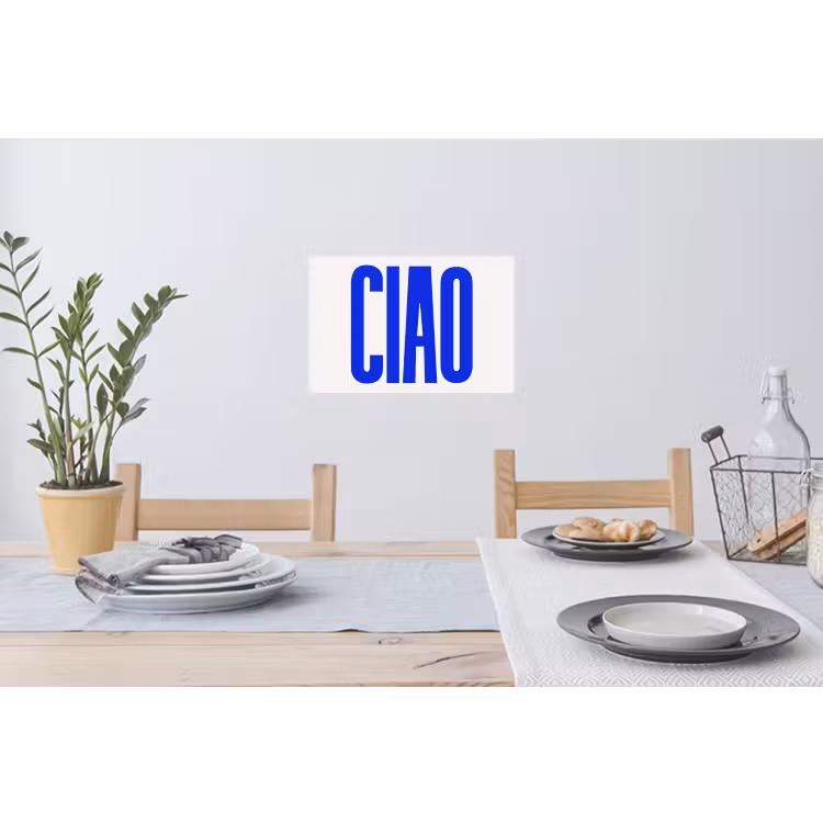 Muursticker - Ciao - Hoofdletters - Blauw - Minimalistisch — 3