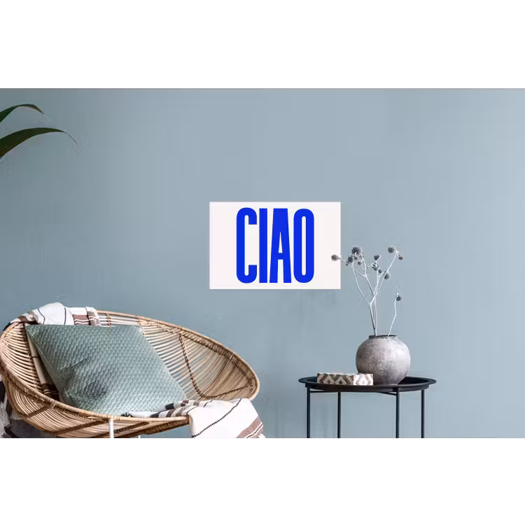 Muursticker - Ciao - Hoofdletters - Blauw - Minimalistisch — 4