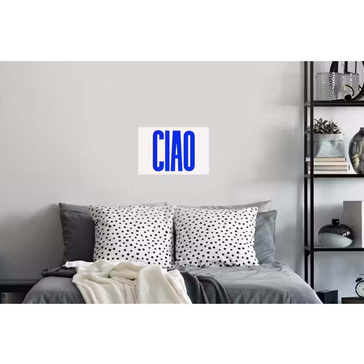 Muursticker - Ciao - Hoofdletters - Blauw - Minimalistisch — 5