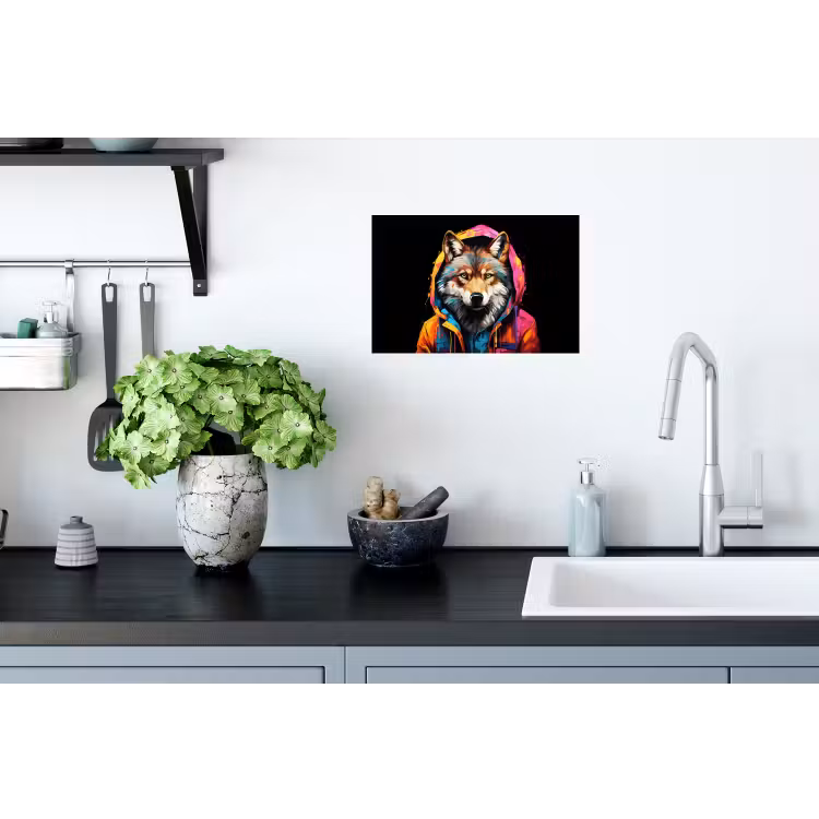 Muursticker - Graffiti - Wolf - Jas - Zwart — 2