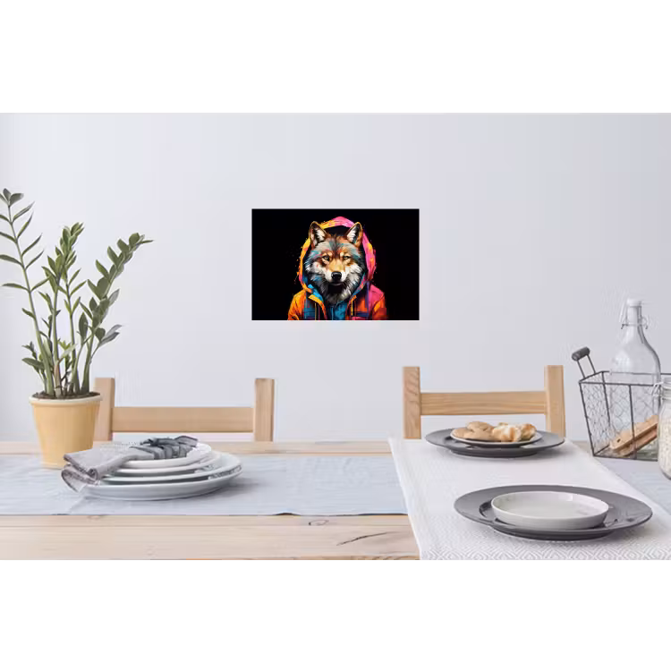 Muursticker - Graffiti - Wolf - Jas - Zwart — 3