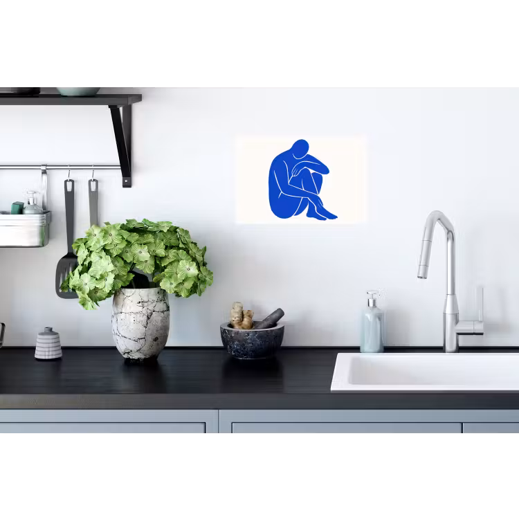 Muursticker - Lichaam - Abstract - Blauw — 2