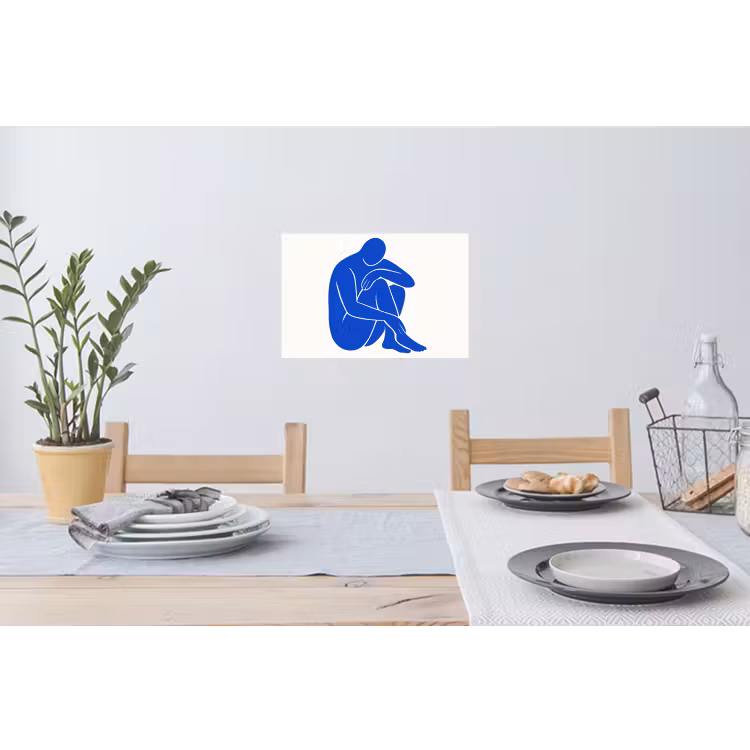 Muursticker - Lichaam - Abstract - Blauw — 3