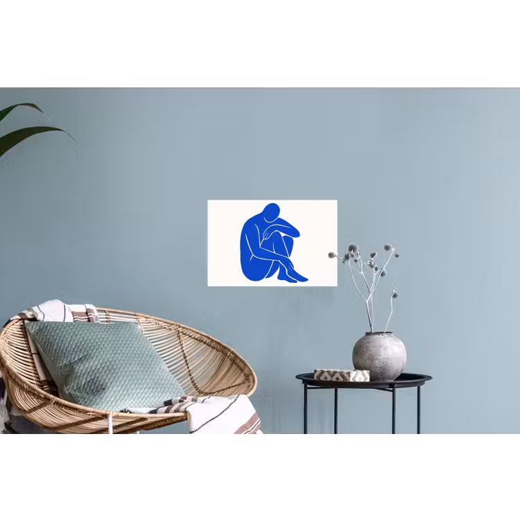 Muursticker - Lichaam - Abstract - Blauw — 4