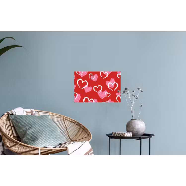 Muursticker - Patroon - Hartjes - Roze - Valentijn — 4