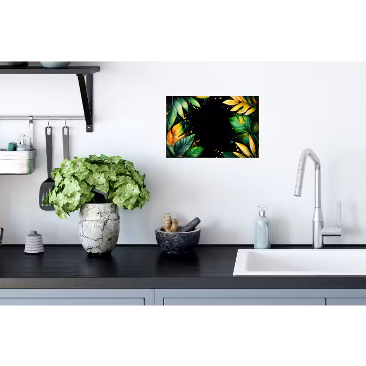 Muursticker - Bladeren - Groen - Geel - Verf - Jungle — 2