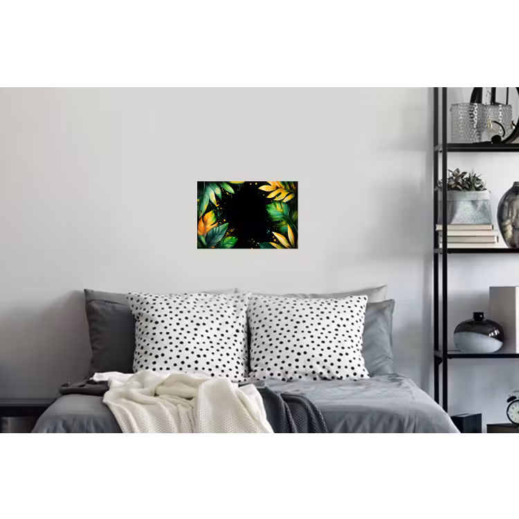 Muursticker - Bladeren - Groen - Geel - Verf - Jungle — 5